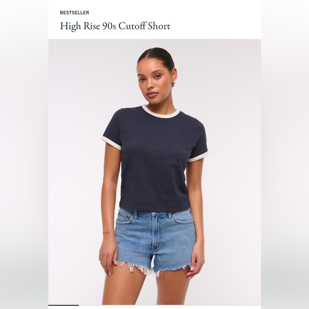 Abercrombie high rise 90s cutoff short